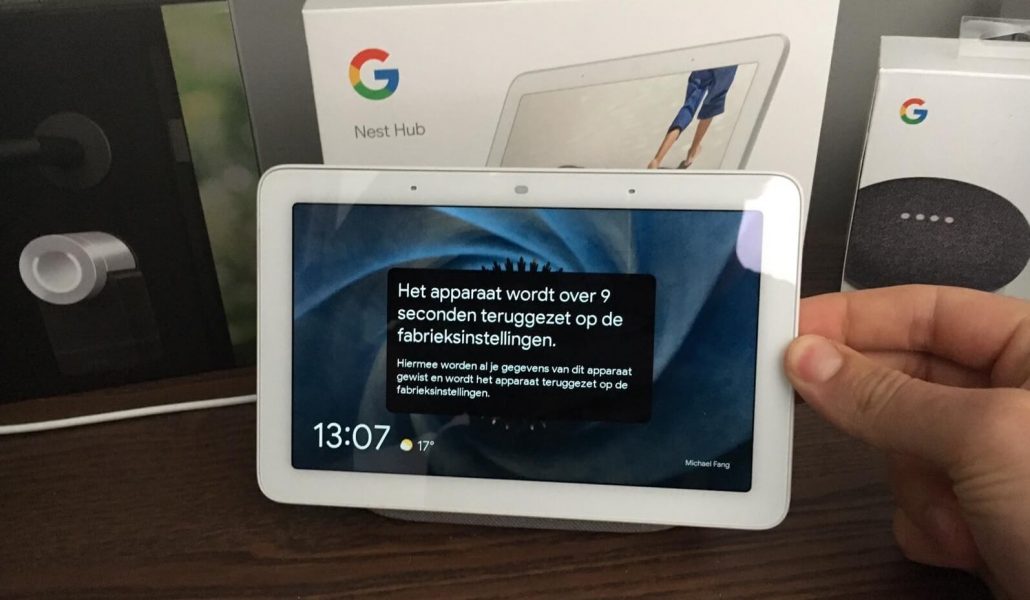 google nest hub resetten