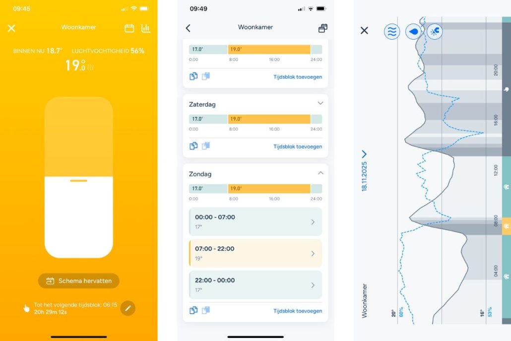 Tado app functies